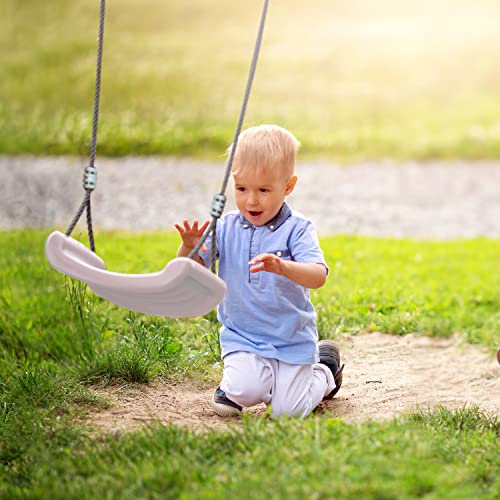 AXI Schaukel aus Metall in Anthrazit & Creme | Doppelschaukel mit Gestell für 2 Kinder/Kinderschaukel | Schaukelgestell für den Garten