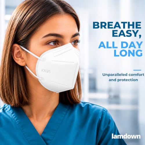 Image of (50-Pack) KN95 Face Masks, Individually Wrapped, Premium Disposable Dust Mask, White