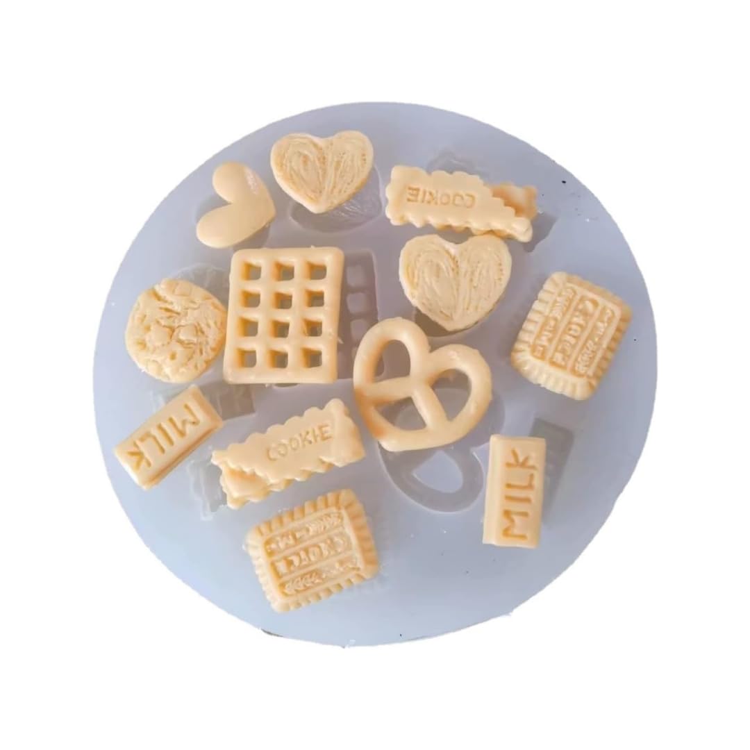 Skytail Biscuit Silicone Candle Mold Chocolate Chip Cookie Shape for Candle Making Cookie Candle Mould Chocolate Biscuit Tray Mini Food Wax melts Aromatherapy Epoxy Resin Casting Crafts Mold DIY Cake Decor Candy Cupcake Topper-image-21
