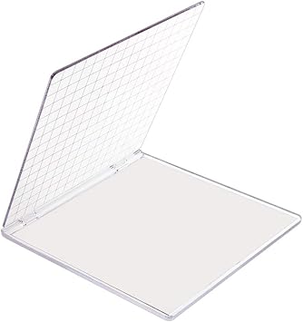 PH PandaHall Acrylic Stamp Block 5.9x6.1 Perfect Positioning Stamping Clear Stamps Scrapbook Craft Stamping Tool with Grid Lines for Card Making Scrapbooking Journaling and Other Paper Crafts