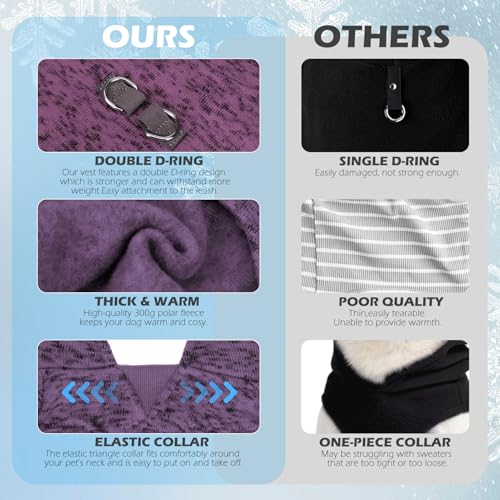 Pull en polaire pour chien violet EXPAWLORER taille L - 6