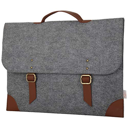 Image of OON 15 Inch Laptop Bag Sleek Felt Steel Light Grey External Size 16.1 inch Easy fit Upto 15 inch notebooks