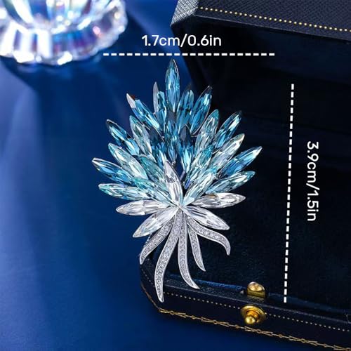 Image of Dainty Brooch Pin for Women, Rhinestone Scarf Shawl Costume Brooches and Pins Flower Boutonniere Hat Bag Suit Dress Accessories Pearl Brooches Lapel Pins