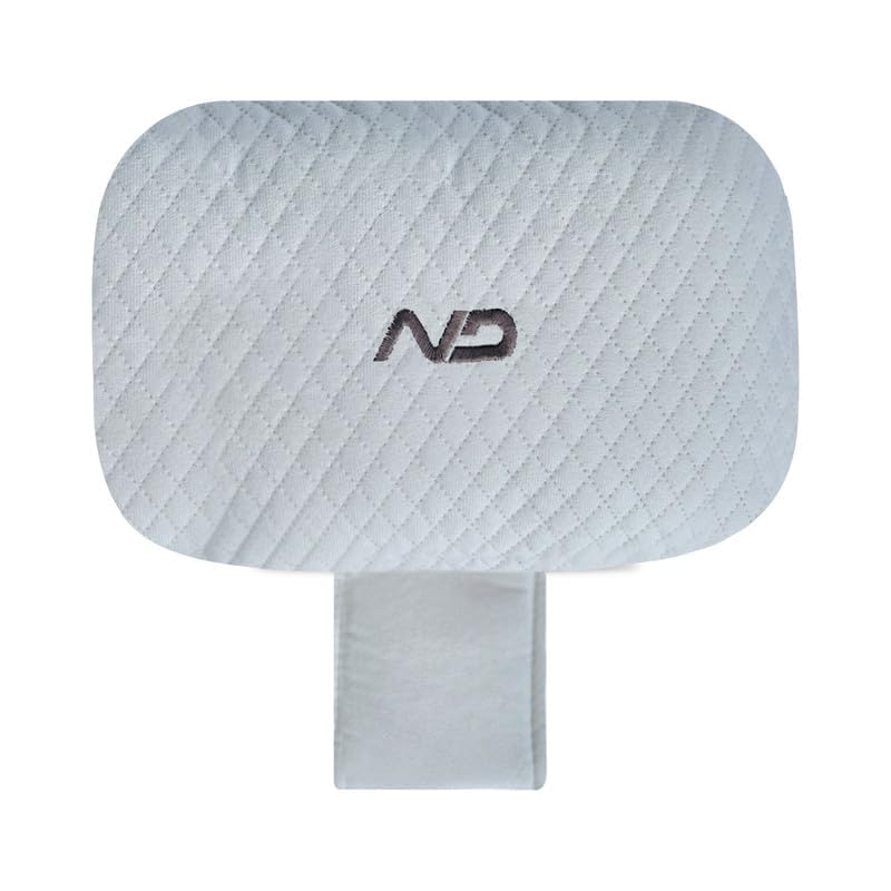Image of Neodrift 'RearFlex' (Set of 4) | (Color - Beige) Car Back Seat Neck Rest Cushion Ergonomic Neck Support with Premium Fiber Fill, Pain Relief for Neck and Shoulder