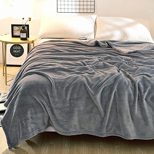 Lianlam King Size Fleece Blanket Lightweight Super Soft And All Season Warm Fuzzy Plush Cozy Luxury Bed Blankets Microfiber (Grey, 104"X90") #TOP14