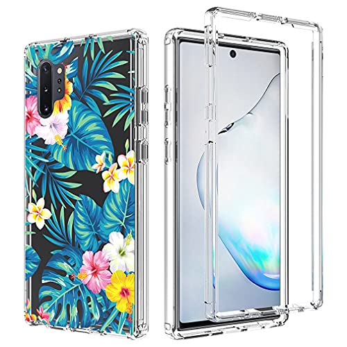 Coque Samsung Galaxy Note 10 fleurs silicone transparent anti-choc