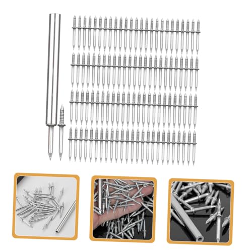 DOITOOL juego de clavos para colgar cuadros de doble cabeza, clavos de hierro sin costura para instalación sin daños para proyectos y decoración del hogar miniatura 3