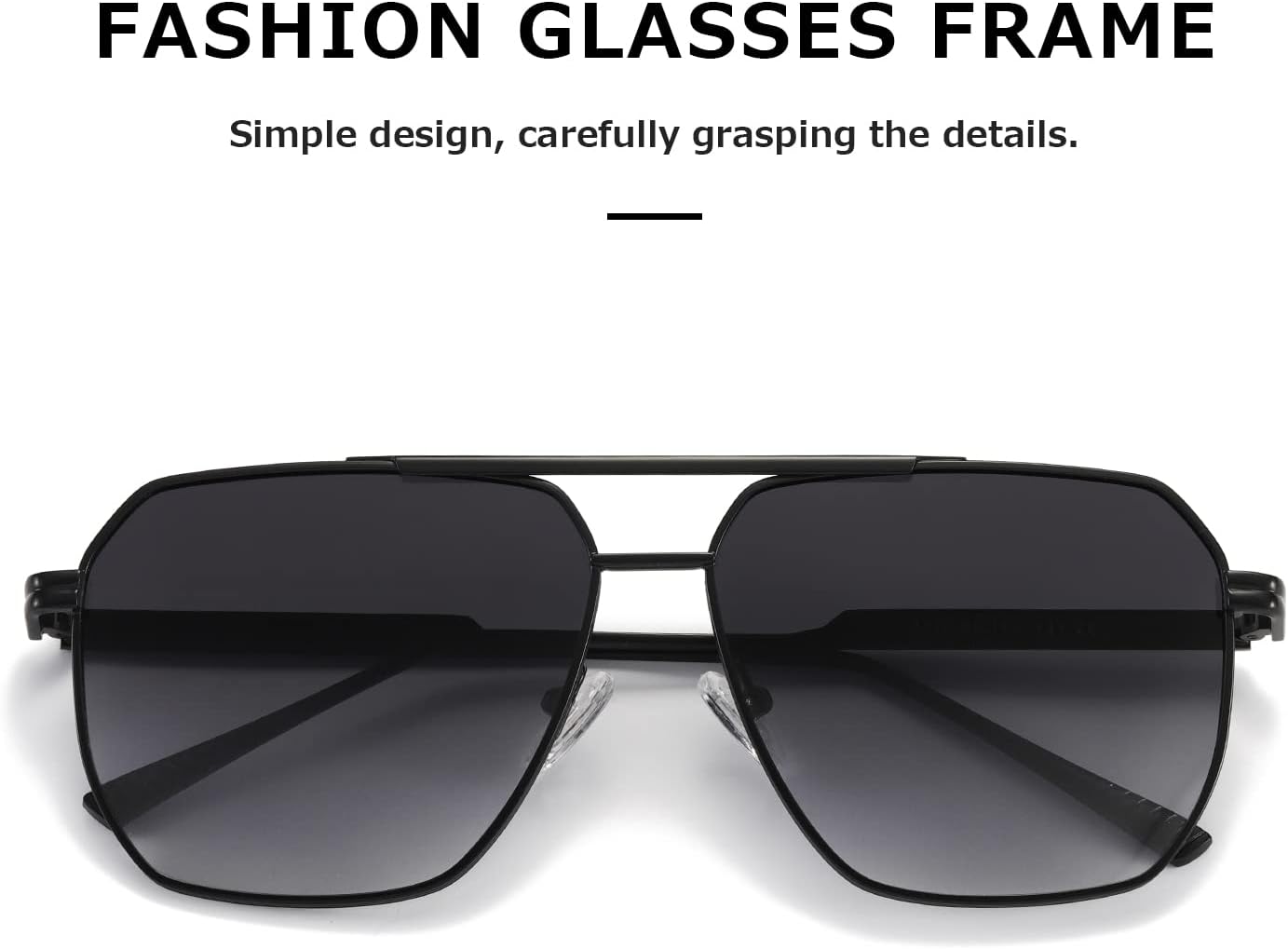 kimorn Polarized Sunglasses Womens Men Retro Oversized Square Vintage Shades Classic Large Metal Sun Glasses K1221 - Image 5