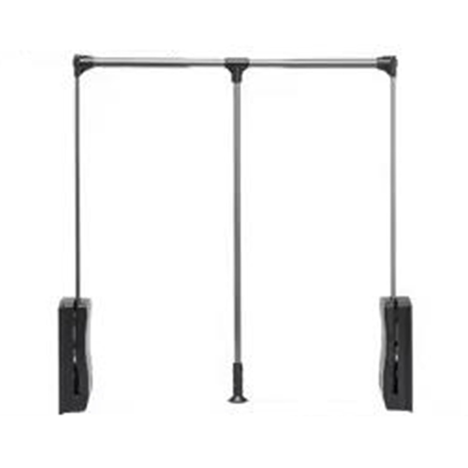 HTTGDGDH Adjustable Hang Pull Down Closet Rod, Extendable Clothes Hanger With Pneumatic Buffer, 540-1250Mm, 20Kg Load Capacity, Space-Saving Gray Design For Easy Clothing Access,Grey-690-920mm