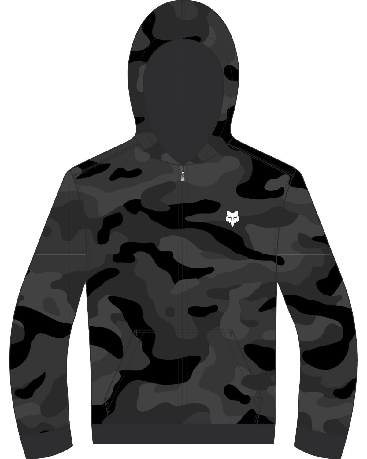 Fox Racing boys Youth Camo Fleece Zip-up Hoodie