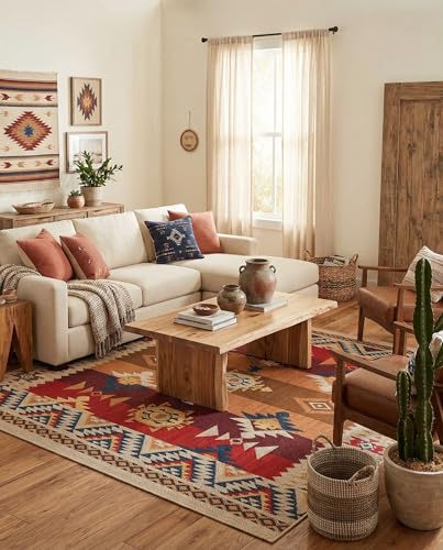 Tapete cuadrado Rugs.com 10 pies rojo medio miniatura 3