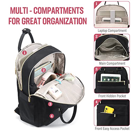 Image of LOVEVOOK Backpack purse for Women, 15 Inch Laptop backpack Cute Waterproof Backpacks Stylish Travel Bags Vintage Daypacks for College Work Party