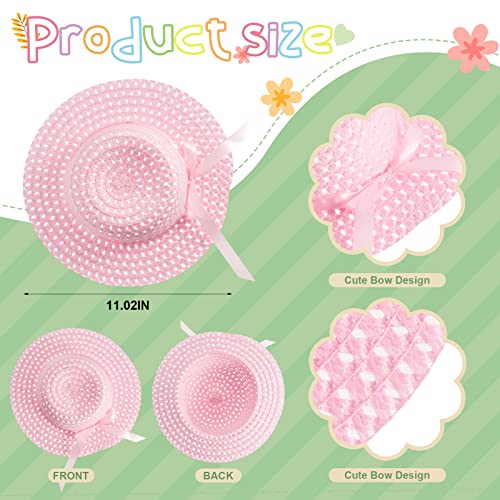 Zhanmai 6 Pcs Girls Tea Party Hats Accessories Set Kids Tea Party Bonnets Hats and Gloves Purses for Girls Dress up Favors2