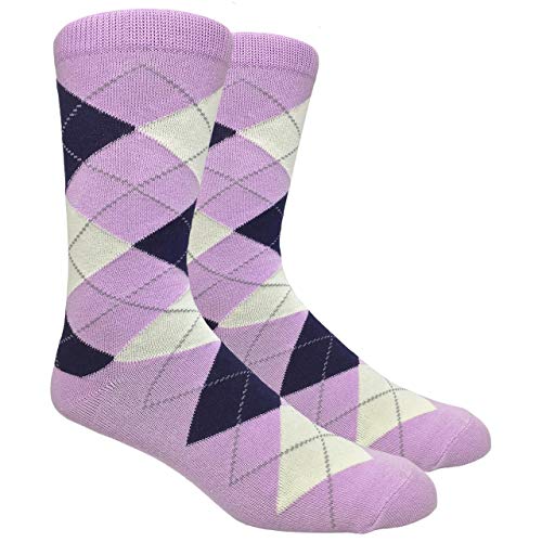 Urban Peacock Men's Argyle Dress Socks - 3 Pair Packages - (Multiple Colors Available)2