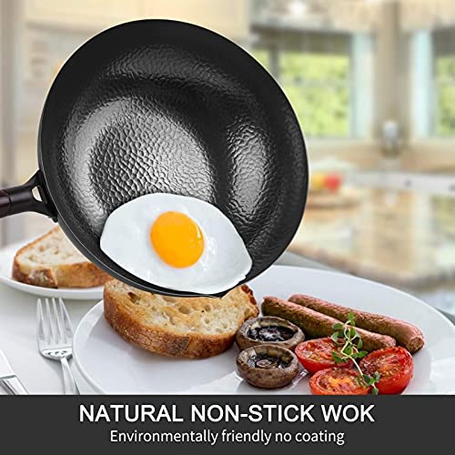 Wok de acero al carbono 32 cm con tapa miniatura 3