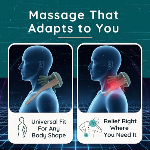 Image of Premium Bionic Heated Shiatsu Massager, Wireless Portable Electric Massager with 4D Deep Tissue Kneading for Neck, Shoulder & Back, Human Hand Simulation for Pain Relief & Muscle Relaxation (Green)