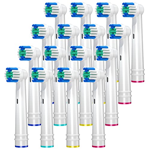 REDTRON Wymienne główki szczoteczki do Oral B, 16 główek szczoteczki elektrycznej do Oral B, Precision Clean Pasują do szczoteczek pro 1000/3000/5000, Vitality Smart Genius Series i innych