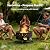 Verdeluxe 22 Inch Portable Propane Fire Pit,Gas Fire Pit for Outside with Lid & Handle, Smokeless Gas Firepit Bowl with Lava Rocks,Outdoor Propane Firepits for Camping,Patio,Yard,Bonfire.(Black)