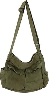 Tote bag for woman casual canvas bag female large capacity handbag female student shoulder bag(Green)
