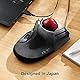ELECOM Kabelgebundene Fingerbedienung, große Trackball-Maus, 8-Tasten-Funktion mit glatter Tracking, präziser optischer Gaming-Sensor, Handballenauflage (M-HT1URBK)