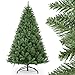 Produktbild Tiskgg 180cm Weihnachtsbaum künstlicher Christbaum mit 900 Spitzen wiederverwendbar,Tannenbaum Christmastree PVC, Schnellaufbau mit Klappsystem inkl. Metallständer, Weihnachtsdeko- Grün 1,8m