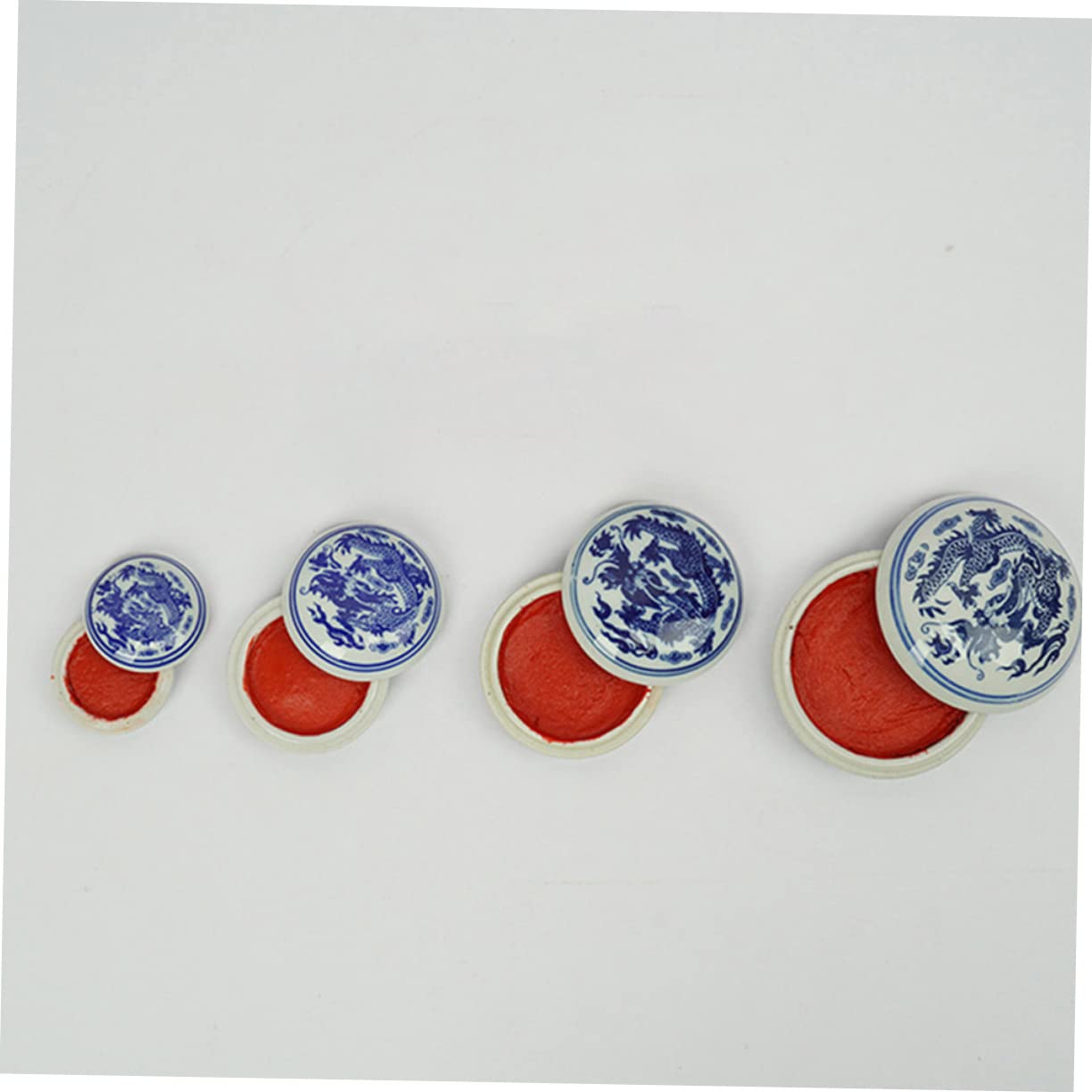 Tamponi di Inchiostro in Ceramica Multiuso Set di 5 Pezzi Adatti per Calligrafia Cinese E Pittura per Studenti E Amanti dell'Arte