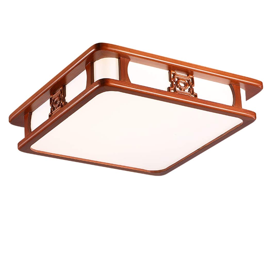 HynJGih Ceiling Light Solid Wood Living Room Bedroom Study Dining Room Lamp Simple(Monochrome,55cm)