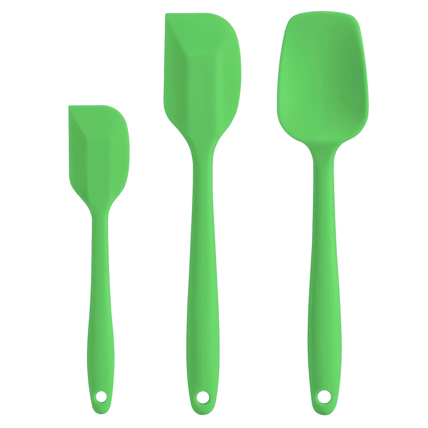 Silikon-Spatel-Set – Gummi-Spatel – hitzebeständiger Backlöffel und Spatel (dunkelgrün)