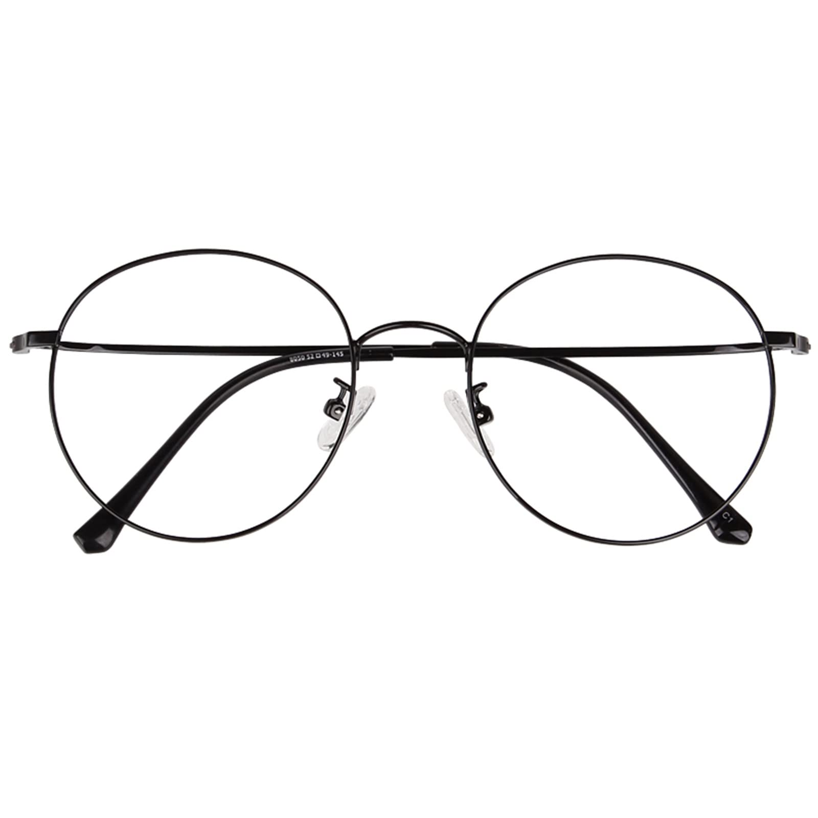 Okrągłe Okulary Do Czytania Z Metalową Ramką Dwuogniskową Dla Mężczyzn I Kobiet, Okulary Do Czytania Z Blokadą Niebieskiego Światła/Black/1