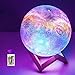 Produktbild 18cm LED Mond Lampe mit Fernbedienung,OxyLED Sternenhimmel Dekoleuchte 3D Mond Kunst LED RGB Mondlicht tragbares Nachtlicht mit Dimmbar,16 Lichtfarben wechsel,Weihnachtsgeschenk, Geburtstagsgeschenk