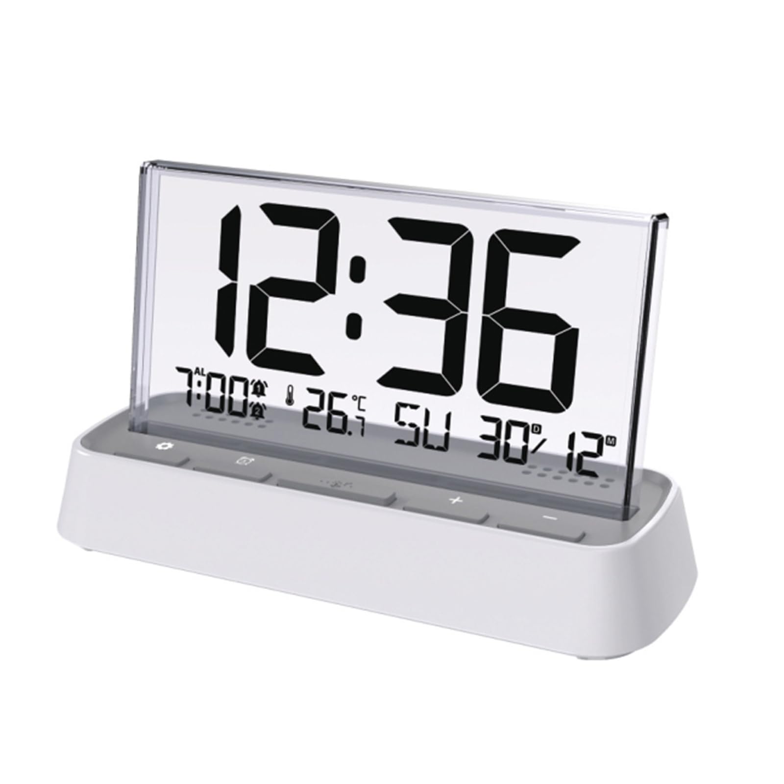Yhplxyuus Light Multifunction Electronic Clock Hygrometer Thermometers With Alarm Calendar Display Snooze Feature Night View Temperature Humidity Monitor