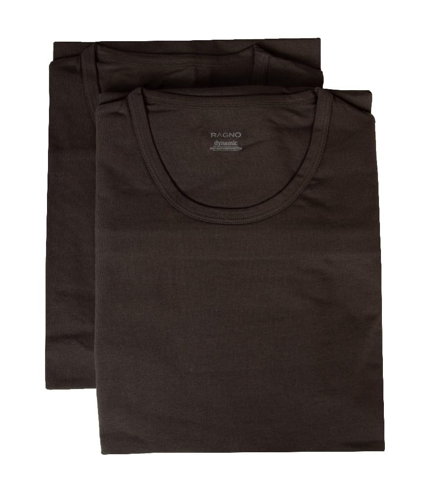 RAGNO T-Shirt Uomo Maglia Manica Lunga Girocollo Confezione 2 Capi Eco Cotton Cotone Elasticizzato Articolo 611479
