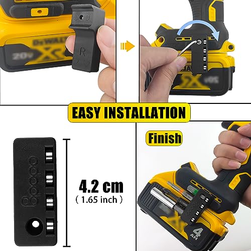 Magnetic 1/4-Inch Hex Bit Holders Fit for Dewalt Wrox Cordless Impacts Screwdrivers,Powerful Magnet Drill Bit Holster Sleeve Organizer, Hex Screw Bit Storage on side of Power Drill,Right Side - Image 4