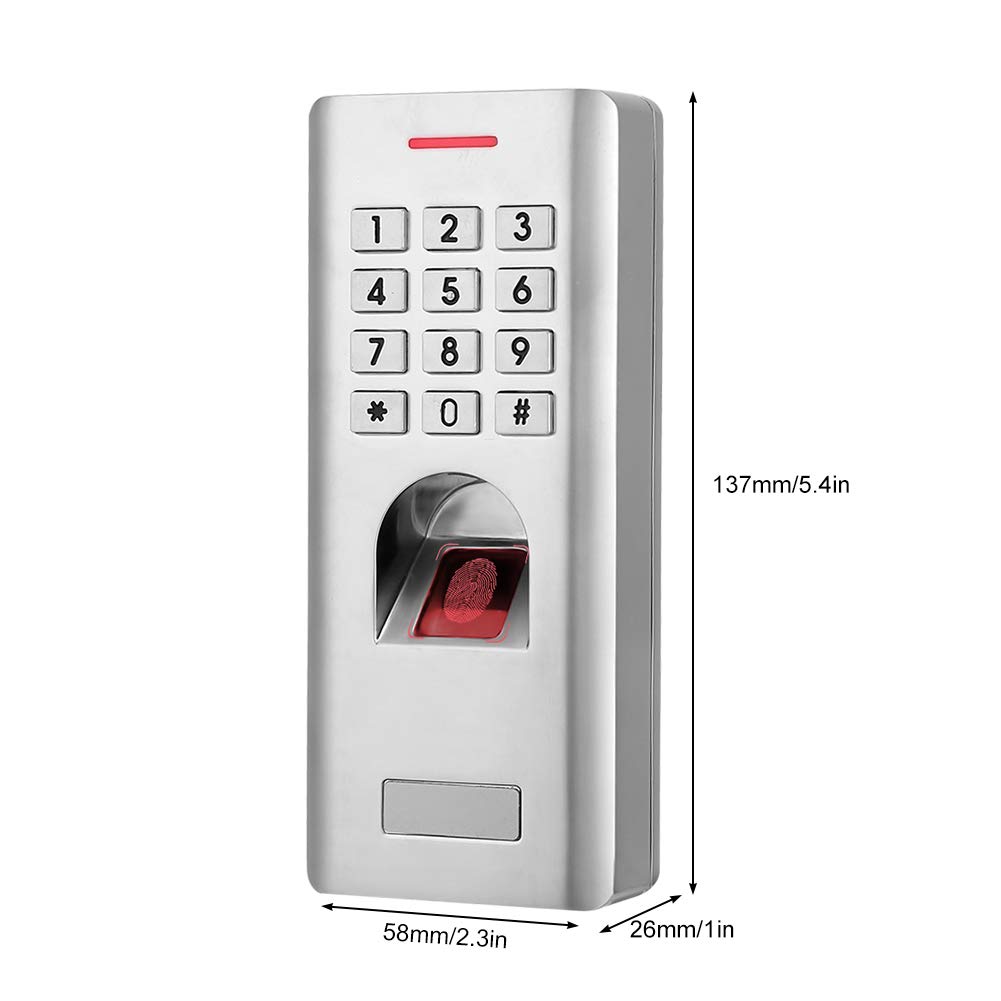 Cryfokt Controllo Accesso Porta con Password Biometrica per Impronte Digitali IP66 per Esterni con Interfaccia Wiegand 26