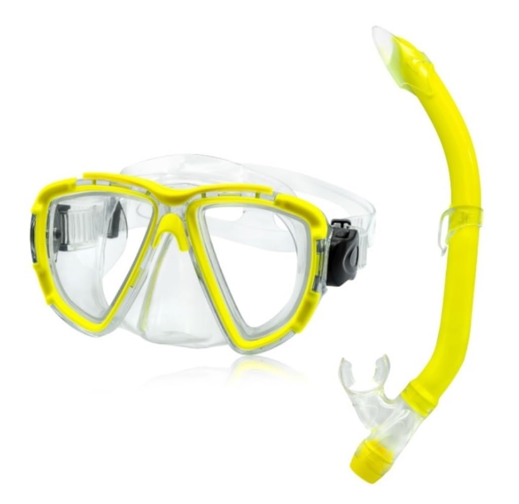 Sprzęt do Snorkelingu, Maska Do Nurkowania Maski Zestaw Silikonowa Sucha Górna Rurka Snorkel Combo Tempered Snorkeling Maska do Nurkowania