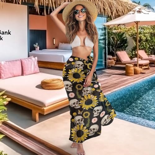 JEOCODY Swimsuit Coverup for Women Trendy Plus Size Beach Coverup Soft Beach Sarong Wrap Bottom3