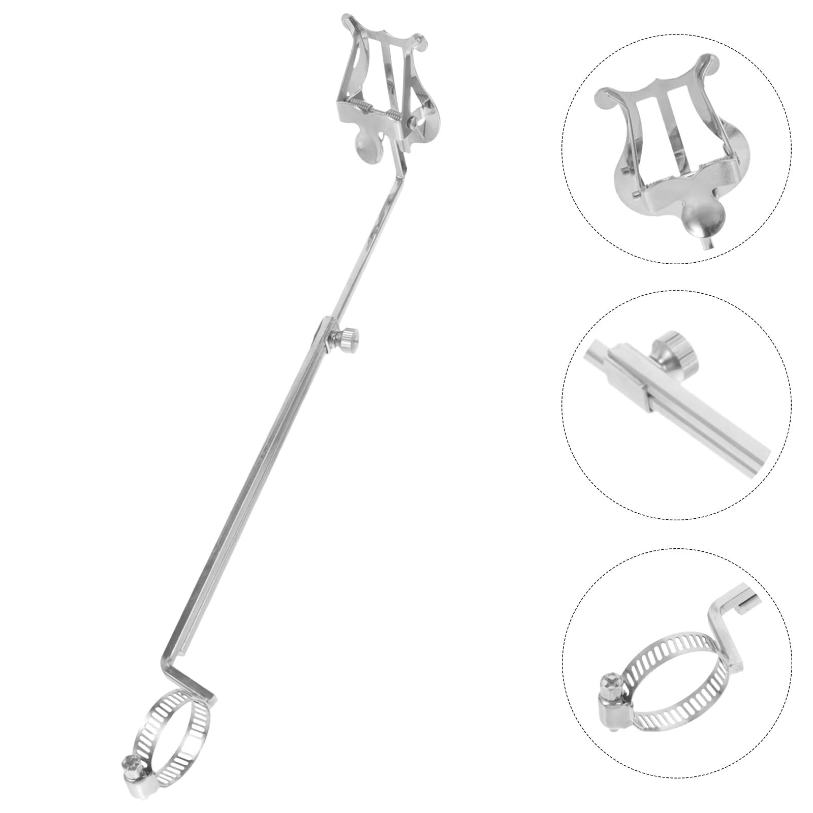 Toyvian Pince à Partition Accessoire en Fer Argenté pour Flûte Traversière Design Compact et Léger pour Débutants et Garçon et Filles en Pratique Musicale