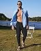 NANAMEEI Leinenhose Herren Lang Sommer Loose Fit Casual Strandhose Regular Fit Schwarz L