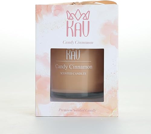 Miniatura 2 de Velas perfumadas de 5.29 oz  Vela perfumada KAV Candy Canela, decoración del hogar, cera de soja natural, vela premium para mujeres y hombres,
