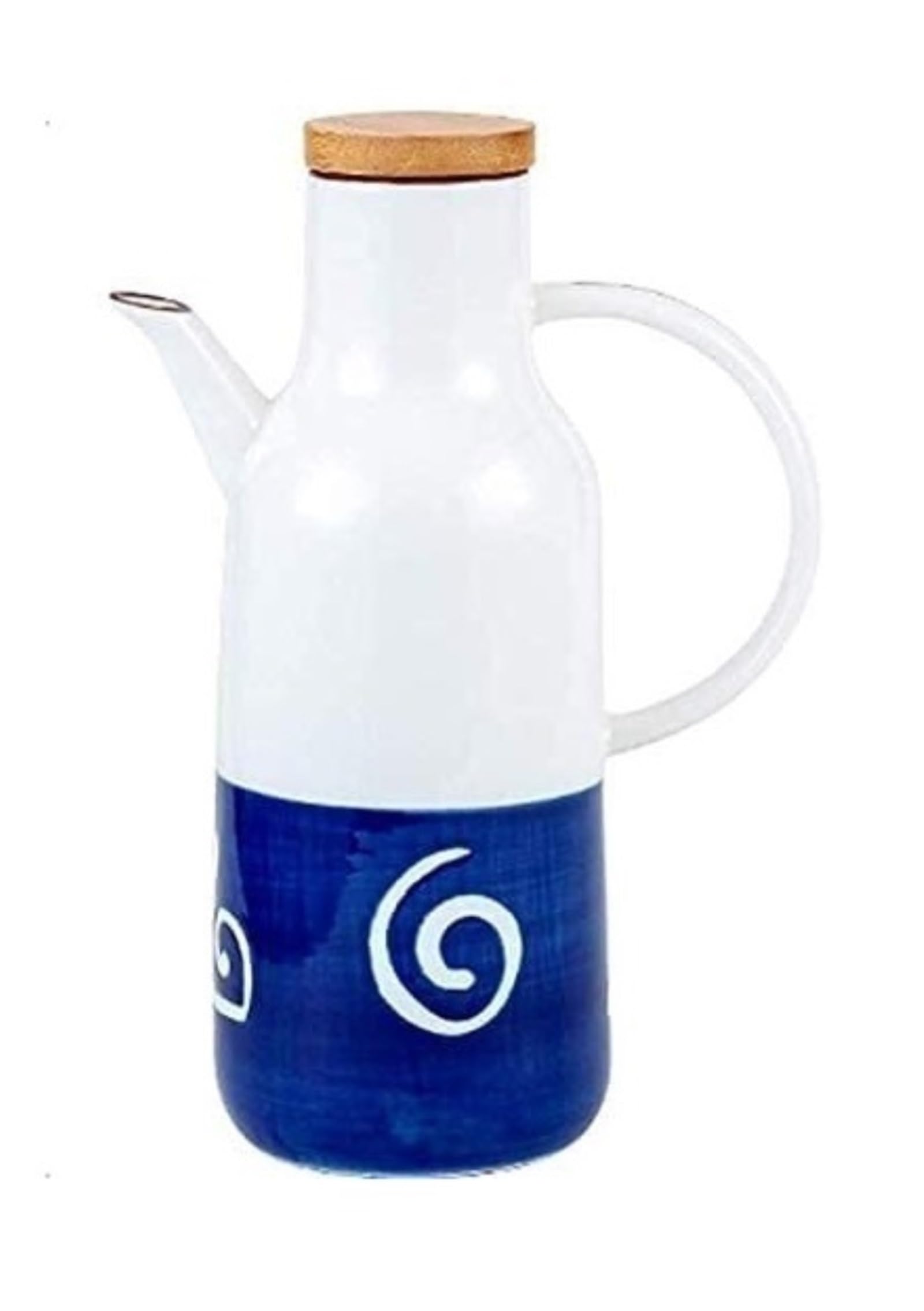 Dozownik oleju i octu Dozownik oleju i octu, ceramiczna puszka na olej butelka na ocet w stylu japońskim ręcznie robiona biała 700 ml kuchenna butelka na olej Ocet