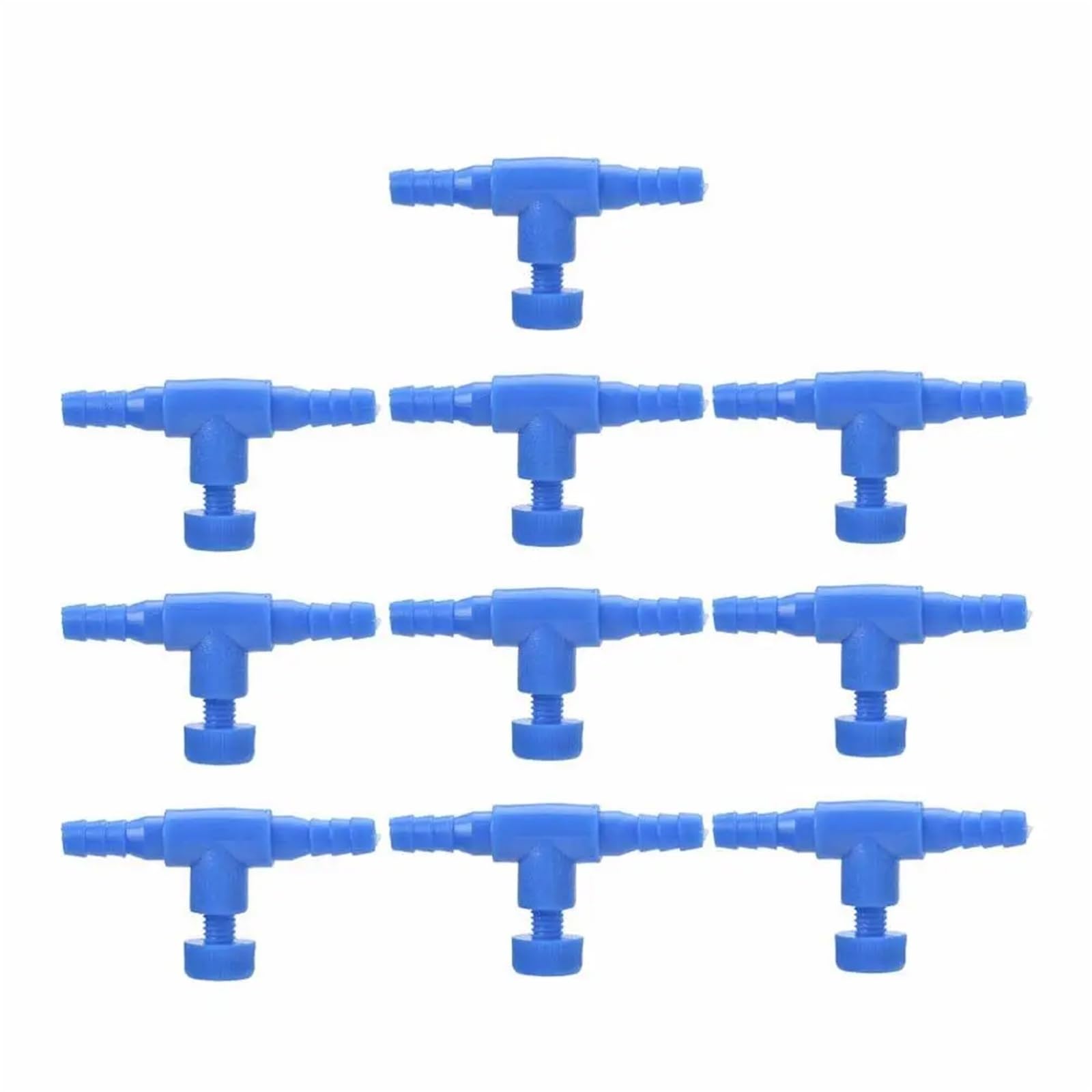 Tubo de aire ajustable 4 mm for bomba, conector for pecera, regulador for acuario, válvula control flujo(Blue-1)