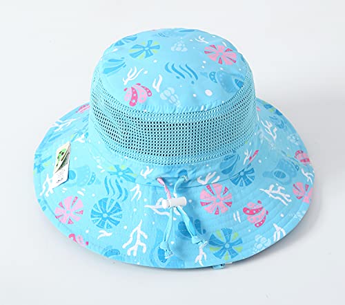 Image of Home Prefer UPF50+ Wide Brim Sun Hat Boys Girls Sun Protection Hat Zoo Beach Swim Safari Bucket Hat for Baby Toddler Kid
