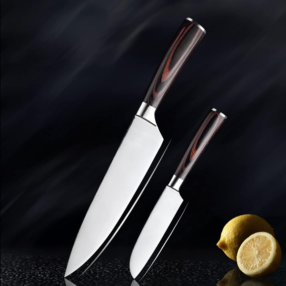 Set Cuchillos Cocina 2 Piezas Acero Inoxidable
