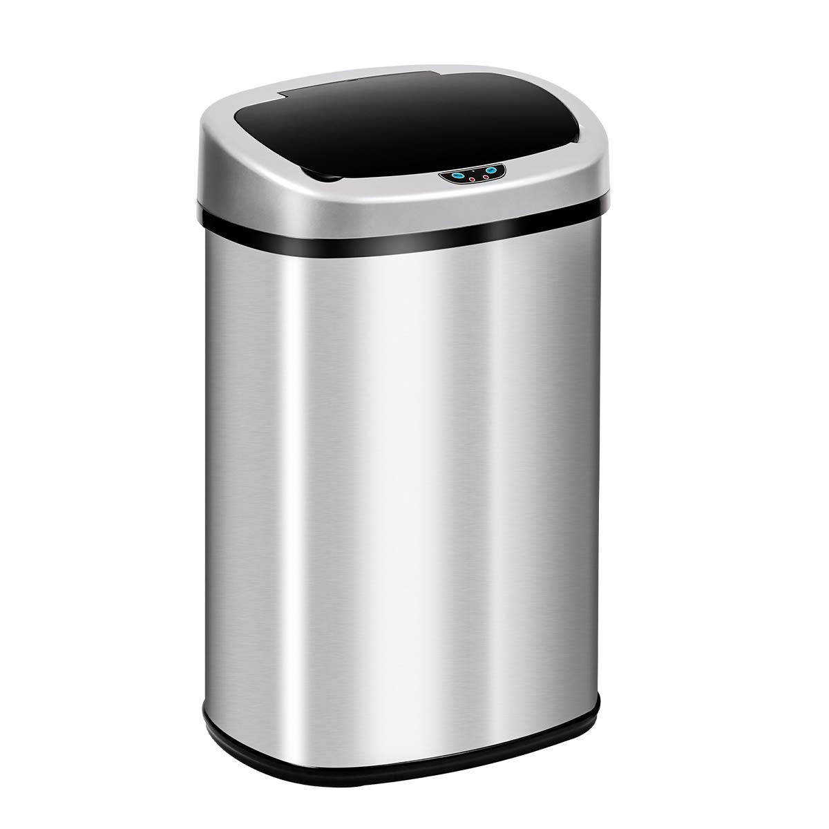 13 Gallon Kitchen Trash Can Touch Free Automatic Stainless Steel Trash Can
