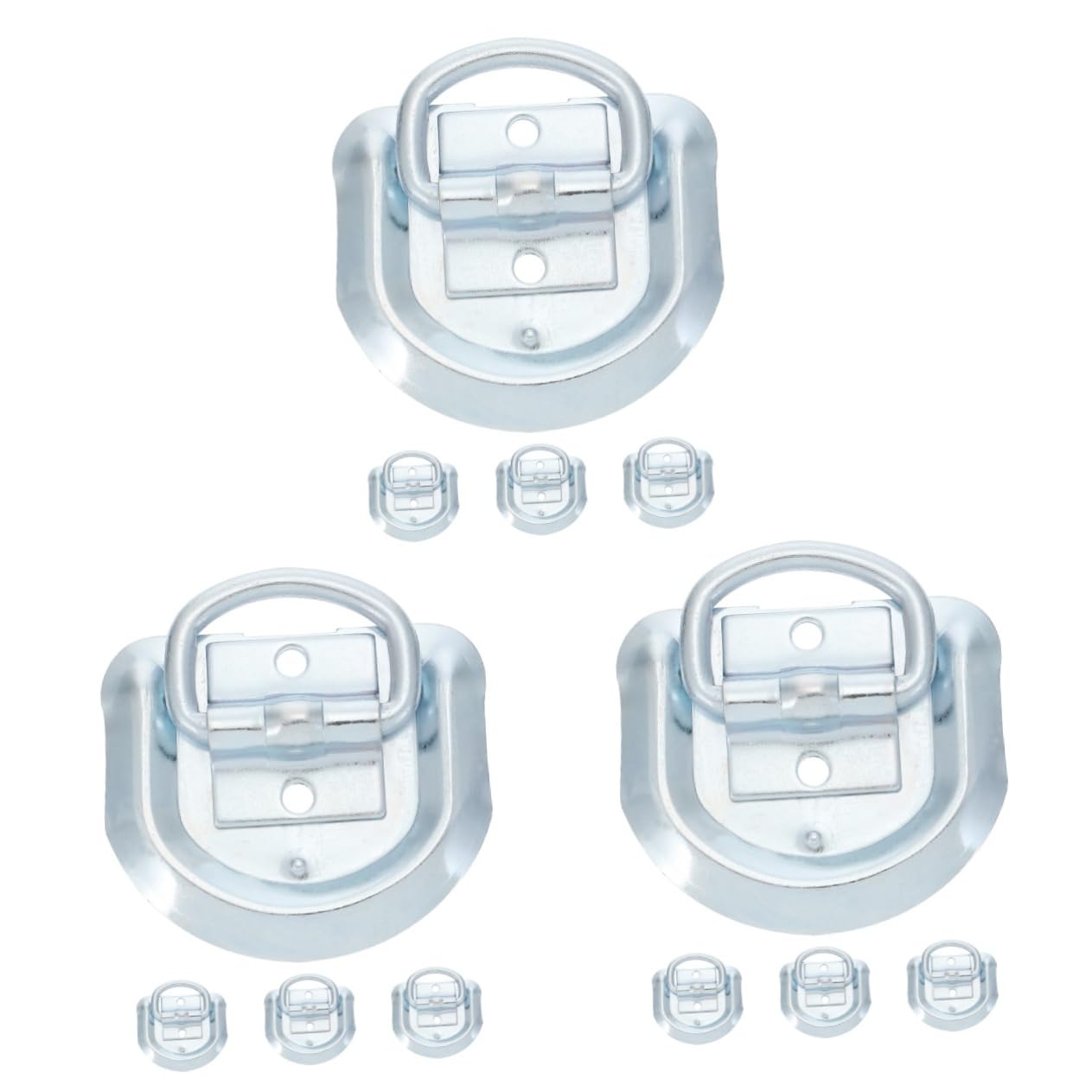 OUNONA 12piezas Anillos De Anclaje Para Remolque Anclajes De Carga De Inoxidable Uso Para Fijar Cargas Camiones Trailers Kayaks y