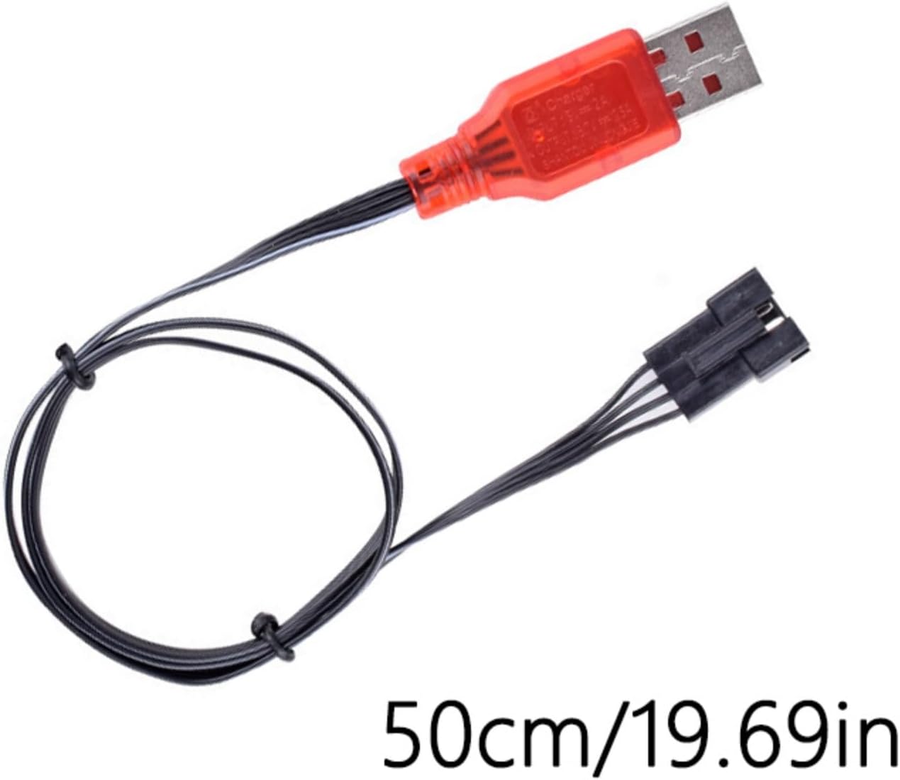 QMQJIA 3.7Vx2 500mA SM4P Plugs USB Charging Cable for 7.4V Lithium Batteries Remote Model Car Boats LED Charging Indicators
