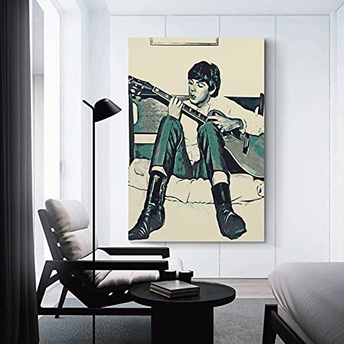 Paul Mccartney Poster sur toile et décoration murale 30 x 45 cm - Les Beatles, Paul McCartney, John Lennon, RIngo Starr, George Harrison Paul Mccartney Poster sur toile et décoration murale 30 x 45 cm – Image 4