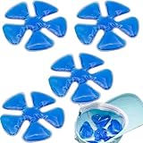 Ice Pack for Hard Hat, Helmet Ice Packs Headache Cool Down Cold Pack Soothing Fever Migraine Gel Cooling Pack for Catcher Helmets, Riding Helmet, Keep Cool (Blue (4 Pack)) (Blue, 4pcs) (4, Count, 1)