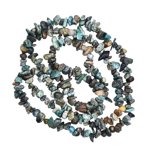 Image of 5-8mm African Turquoise Chips Natural Chip Stone Beads for Jewelry Making | Semi Precious, Loose Gemstone, Healing Crystal, Rocks, 230Pcs Strand, Drilled, DIY Bracelets Necklaces Earrings Crafts Supply