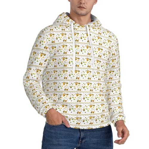 Sweat à capuche unisexe imprimé abeille volante pull de sport décontracté